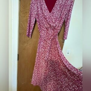 Lauren beautiful maroon and white floral Dress